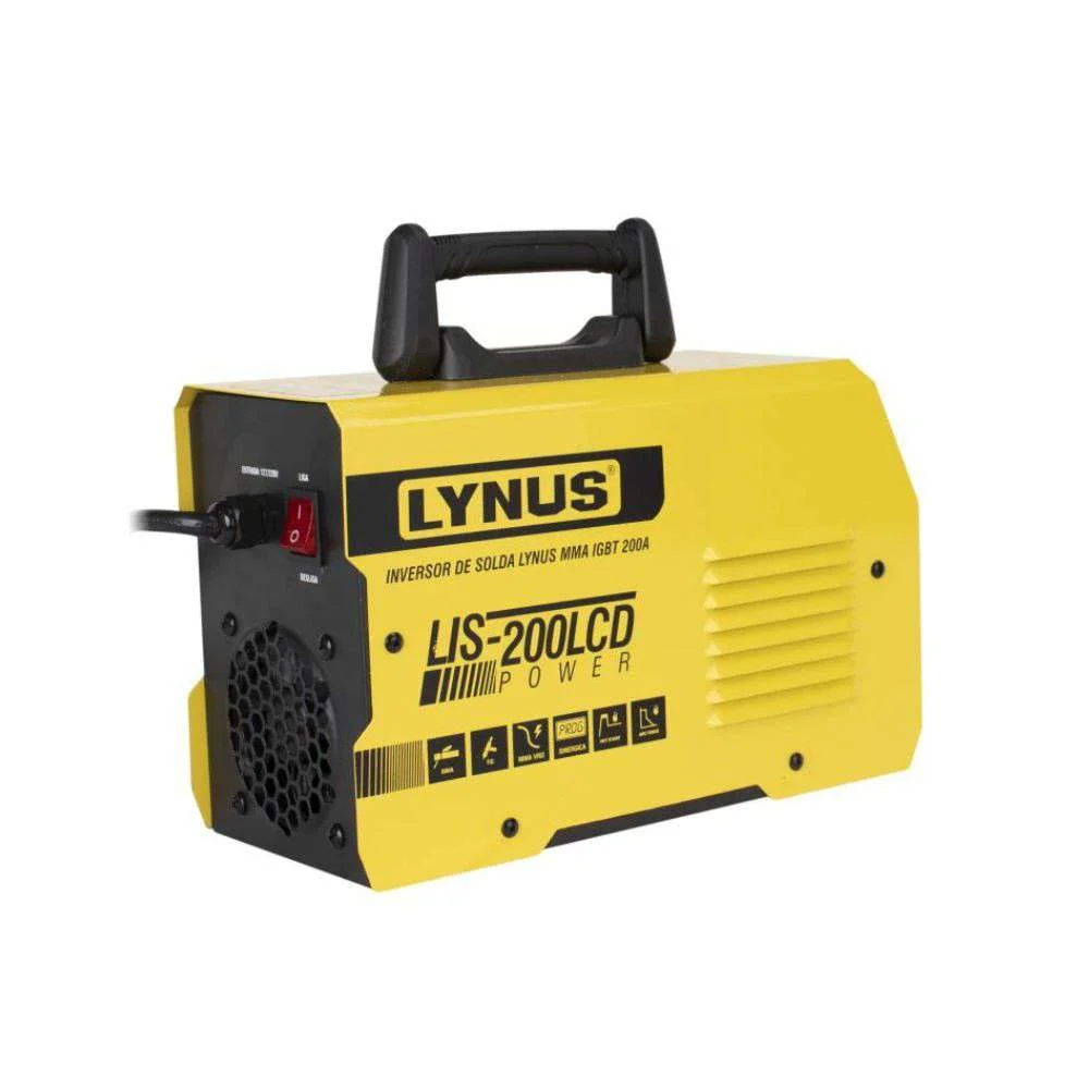 Inversora de Solda 120A Mma Tig Lift Lis-200Lcd Lynus