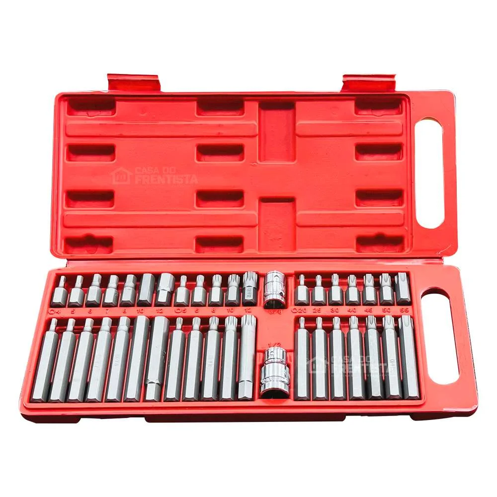 Jogo de Bits Allen Torx e Multidentado 40 Peças Vip 904500