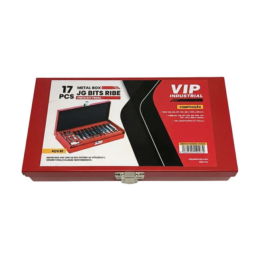 Jogo de Bits Ribe 17 Peças com Encaixe de 10Mm 3/8 Vip