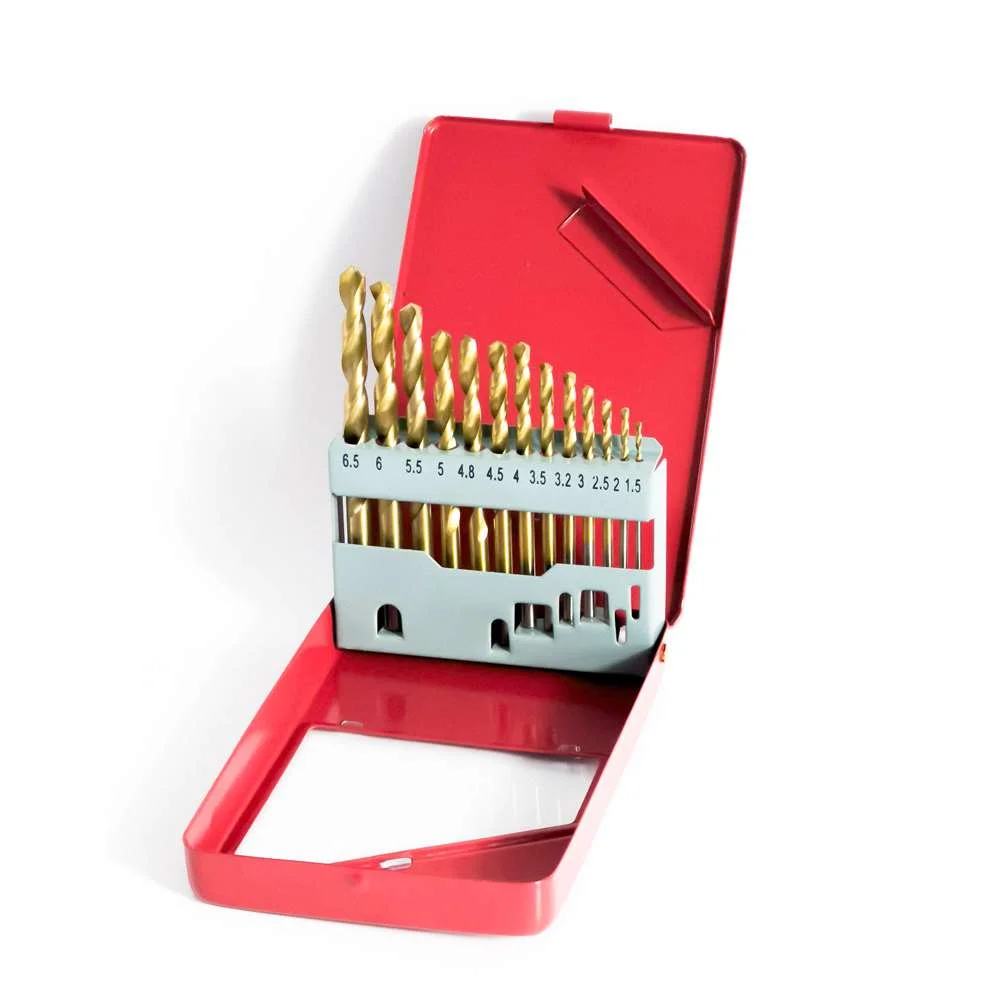 Jogo de Brocas para Metal de 1,5 a 6,5Mm 13 Pcs em Titânio Vip