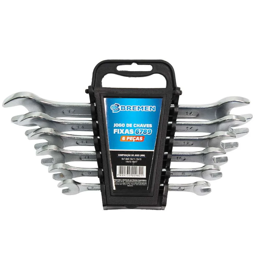 Jogo de Chave Fixa 6 a 16Mm 6 Peç 6789 Bremen