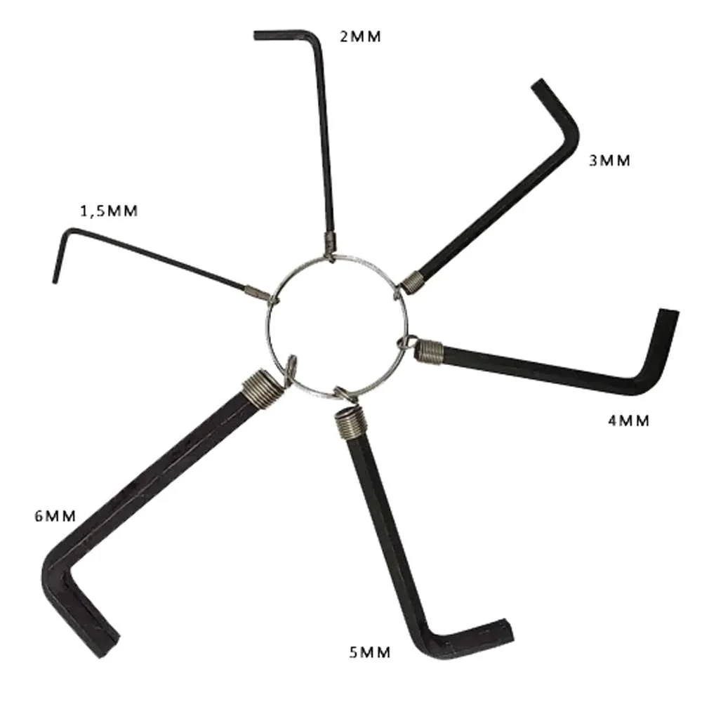 Jogo de Chaves Allen Milimétricas 1,5 a 6Mm Aço Cromo Vanádio Fosfatizado