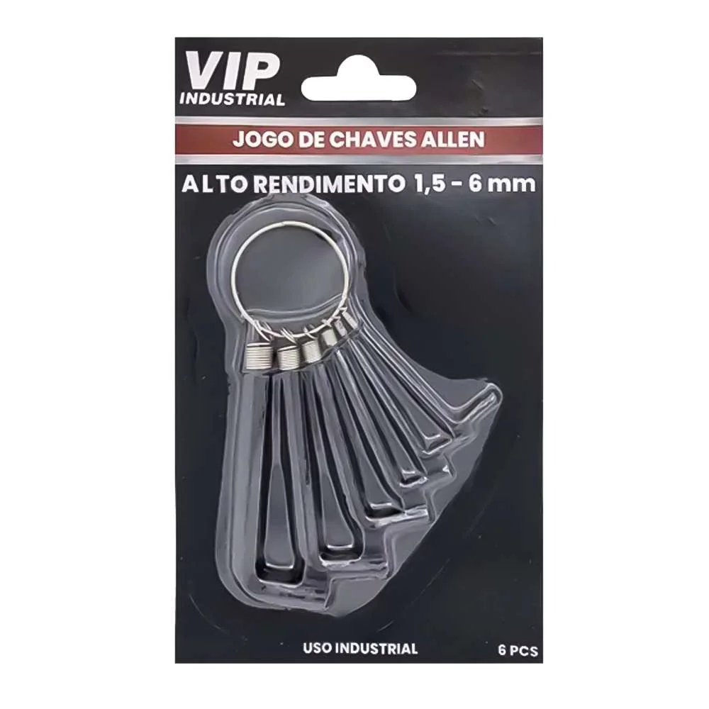 Jogo de Chaves Allen Milimétricas 1,5 a 6Mm Aço Cromo Vanádio Fosfatizado