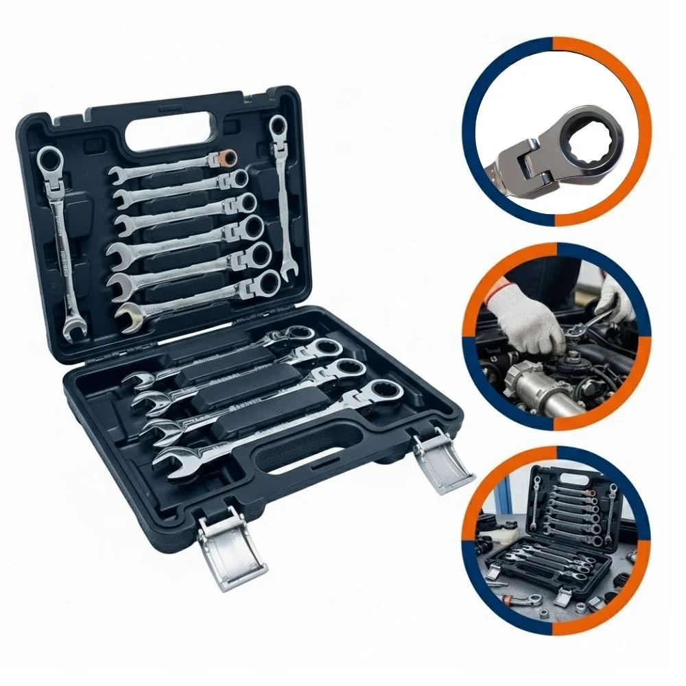 Jogo de Combinada com Catraca Articulada 8 a 19Mm Bremen