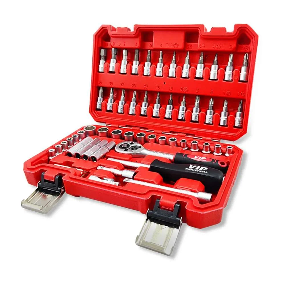 Jogo de Soquete 1/4 com Catraca 57 Peç Vip Industrial