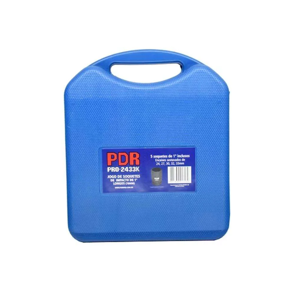 Jogo de Soquete Sextavado 1" 24 a 33Mm Impacto Pro2433K 5 Peças Ldr