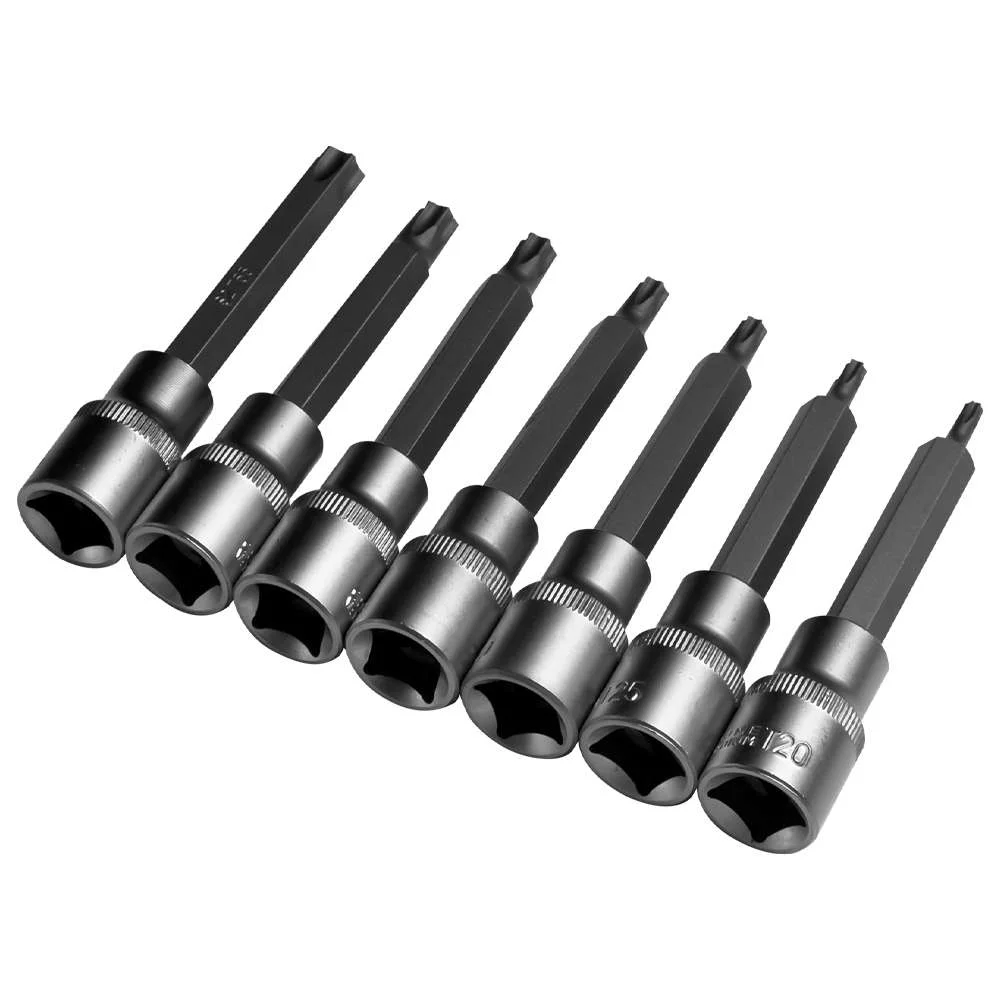 Jogo Soquete Ponta Torx Longo 1/2 7Pcs T20 a T55 Vip