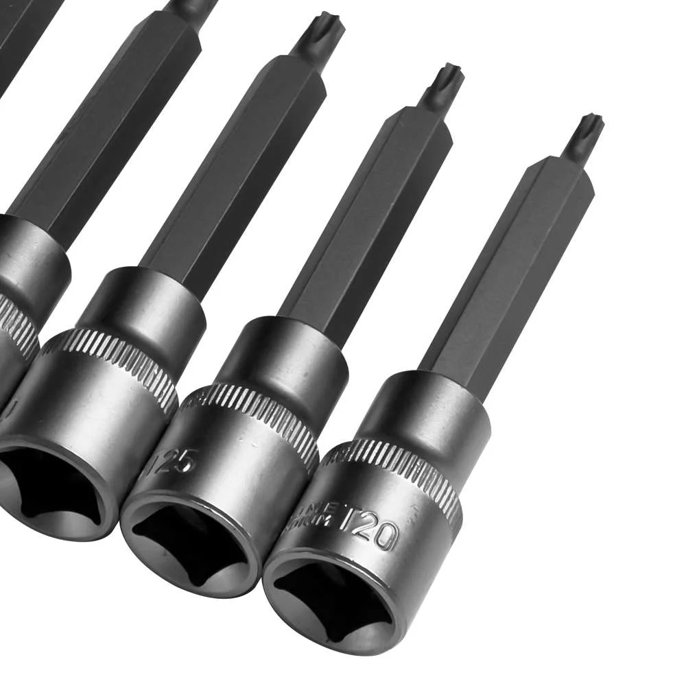 Jogo Soquete Ponta Torx Longo 1/2 7Pcs T20 a T55 Vip