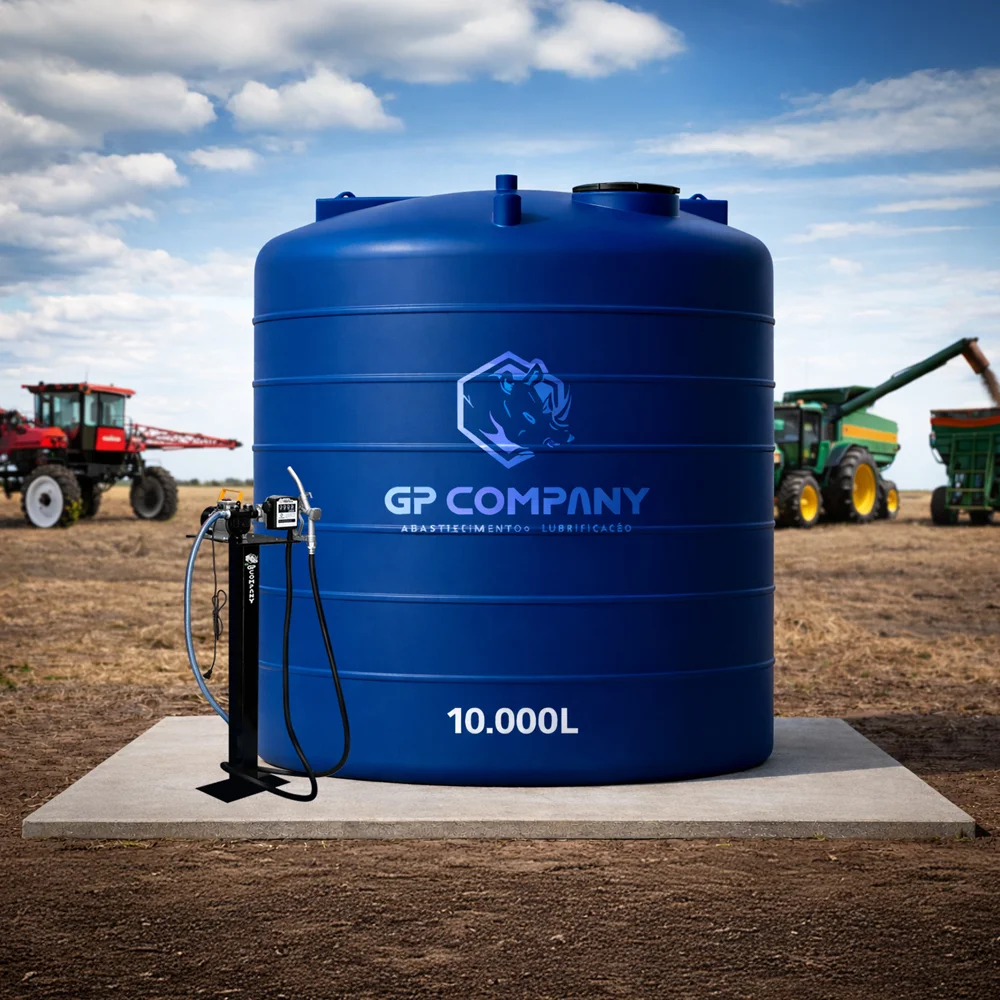 Kit Abastecimento Diesel 60Lpm 220v Com Tanque 10.000L Filtro e Pedestal GP Comapny