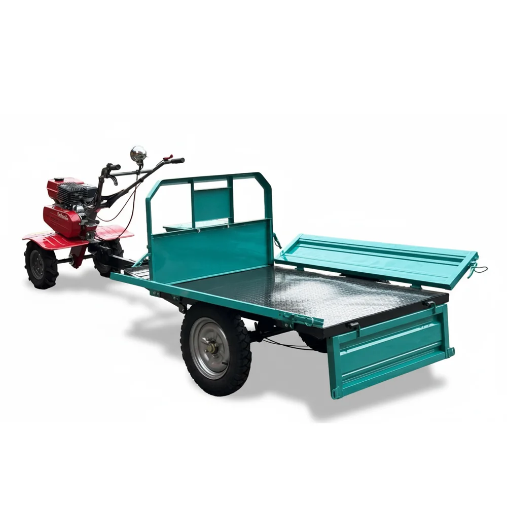 Kit Agrícola Motocultivador Branco 6,5 HP + Carretinha 500kg Garthen