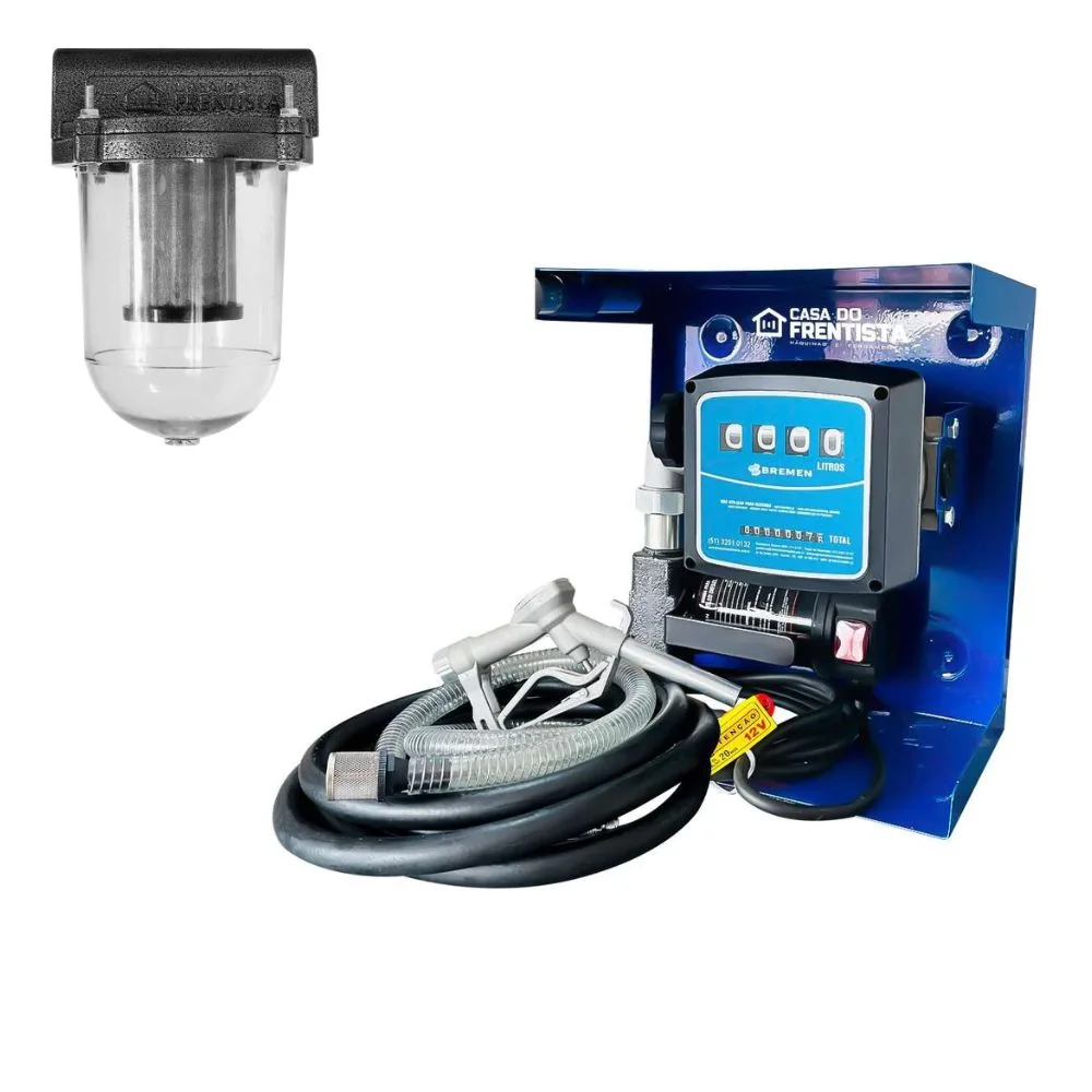Kit Bomba de Abastecimento de Diesel 40L/Min 12V 155W Bremen 8830 + Filtro