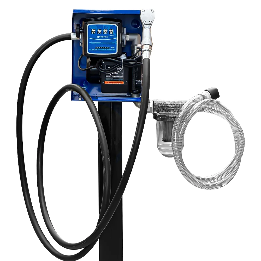 Kit Bomba de Abastecimento Diesel 60Lpm 220v Com Filtro e Pedestal