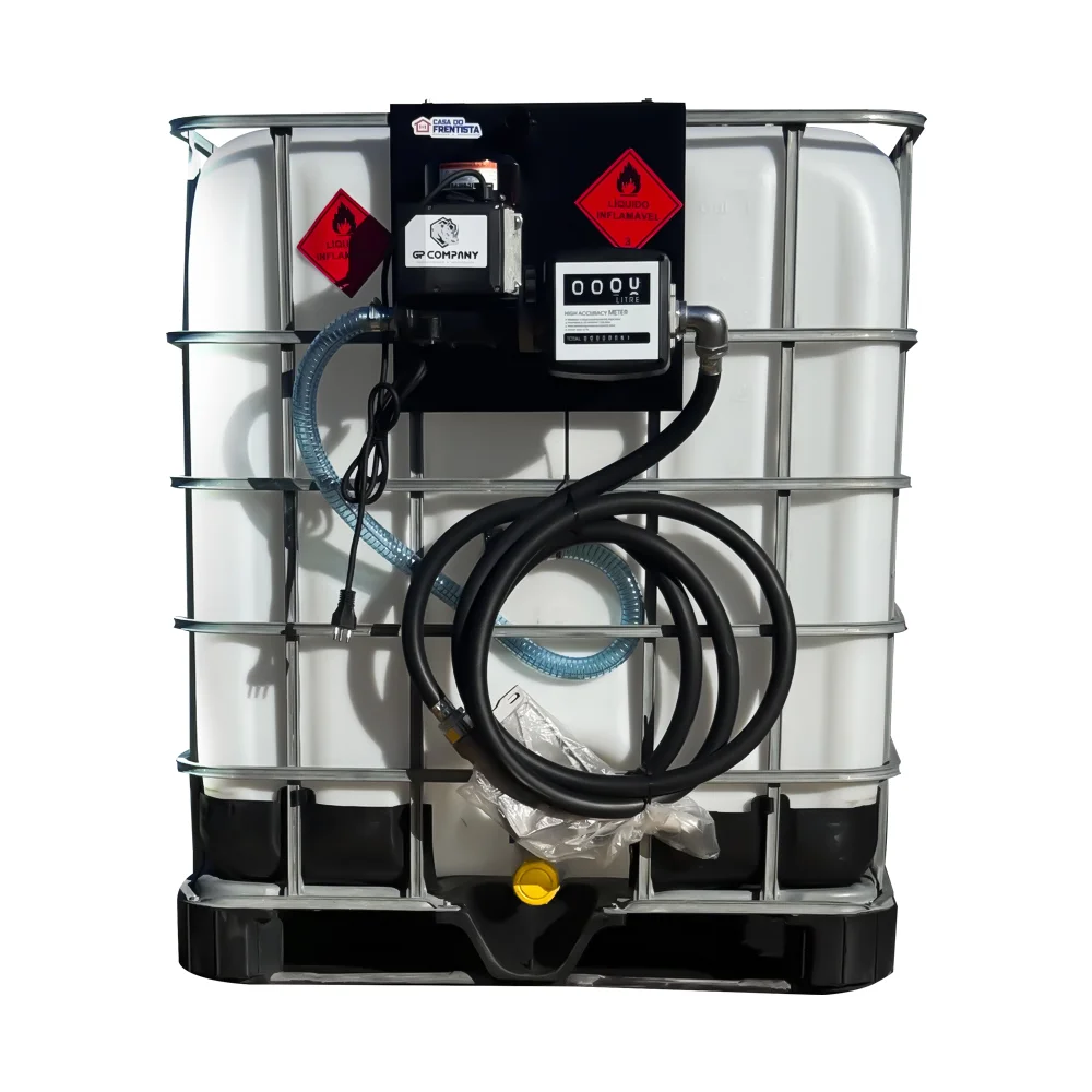 Kit Bomba de Abastecimento Gasolina 220v e Bacia Pallet de Contenção GP Company