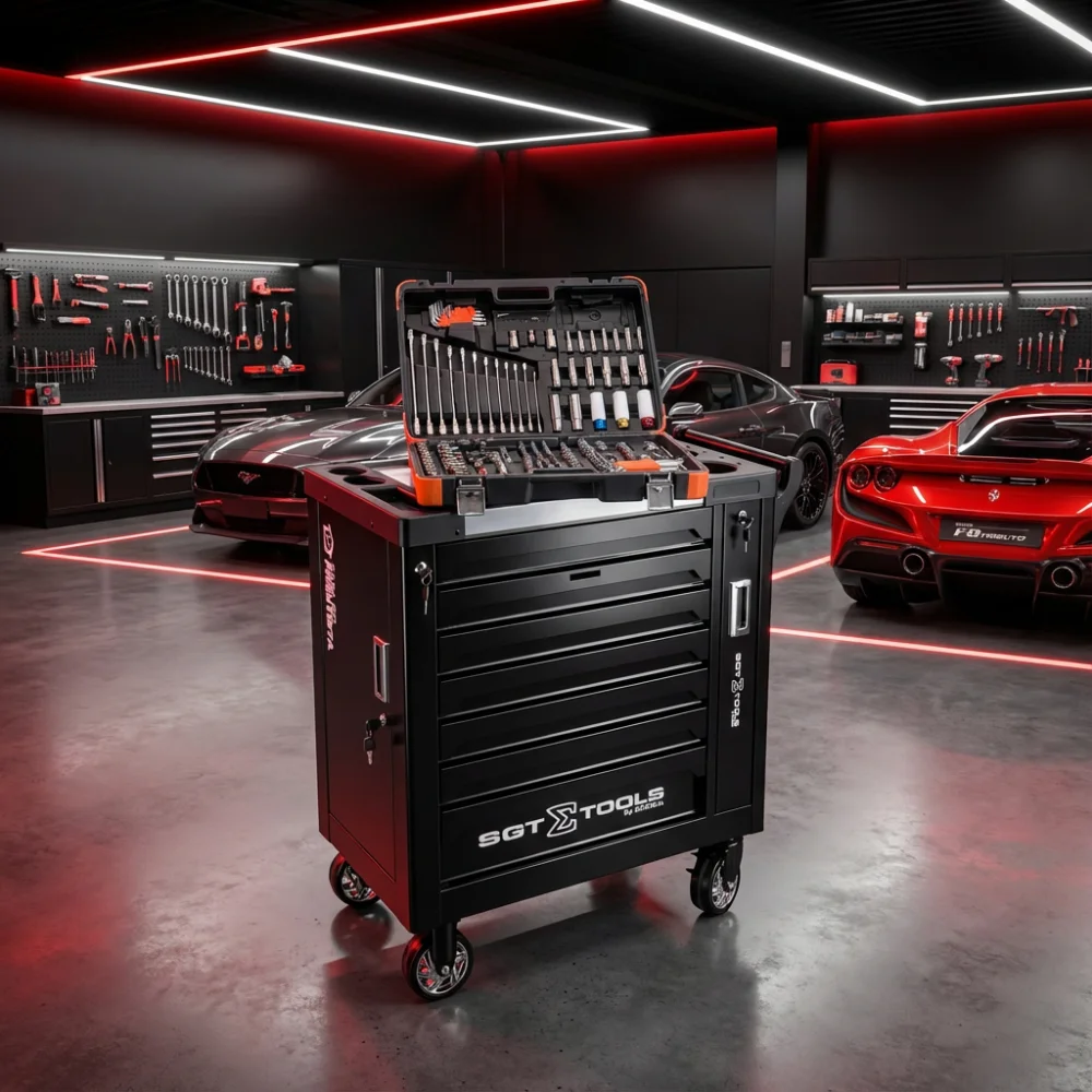 KIT CARRINHO SIGMA PRETO + JG CHAVES CATRACA GEDORE 178Pçs