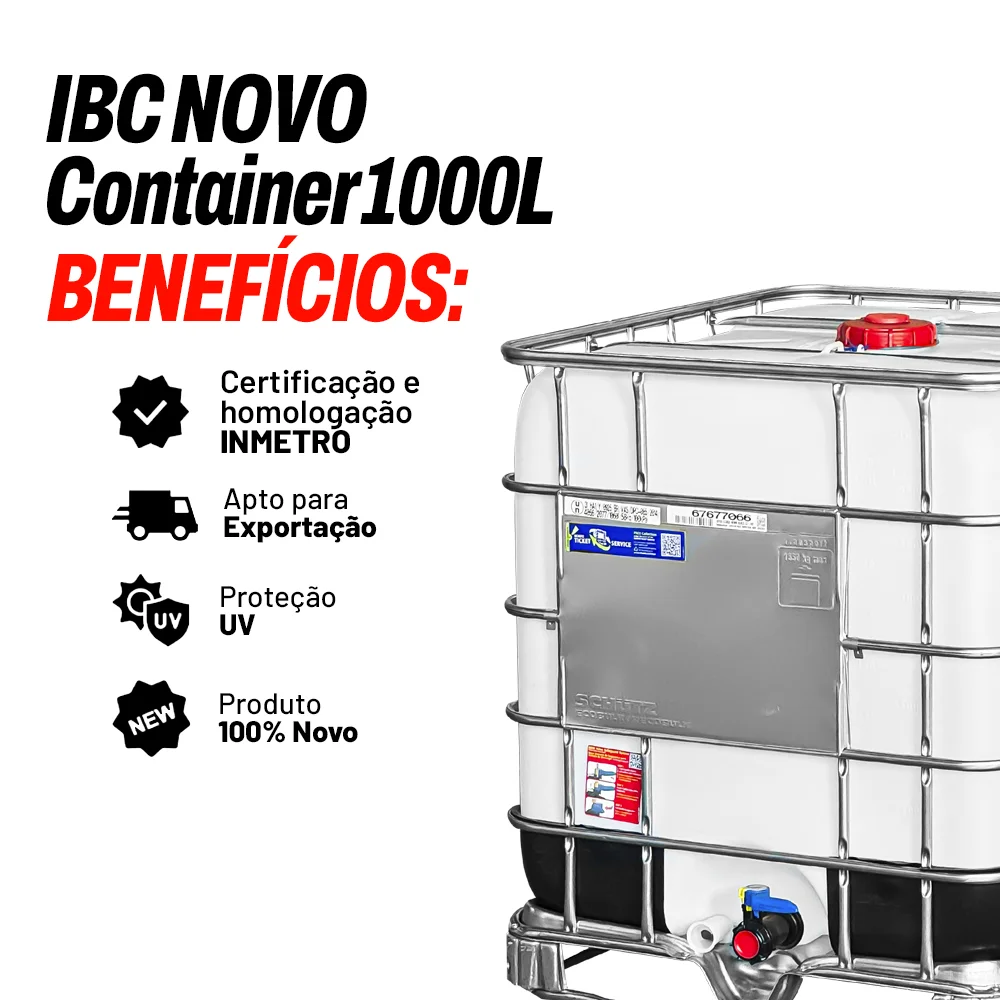 Kit com 2 IBC Containers de 1000 Litros Certificado Inmetro