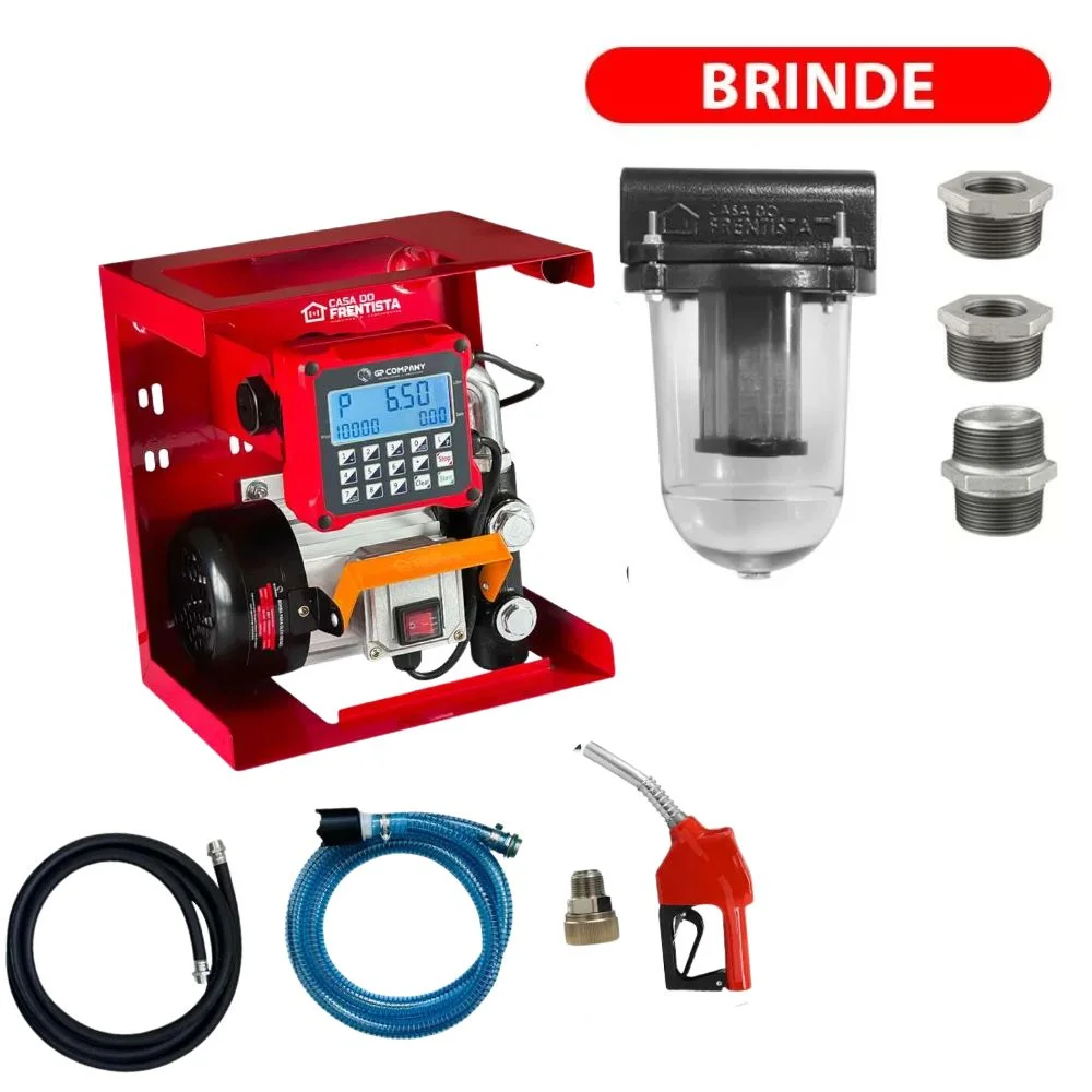 Kit de Abastecimento de Diesel Eletrônica 60L/min 220V + Filtro Incluso