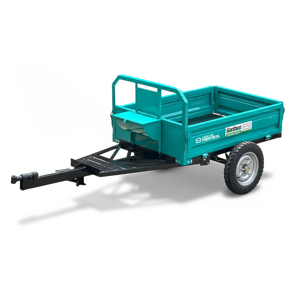 Kit Motocultivador Garthen GMC-7000-1 Gasolina 7HP + Carretinha Agrícola GCM-500F