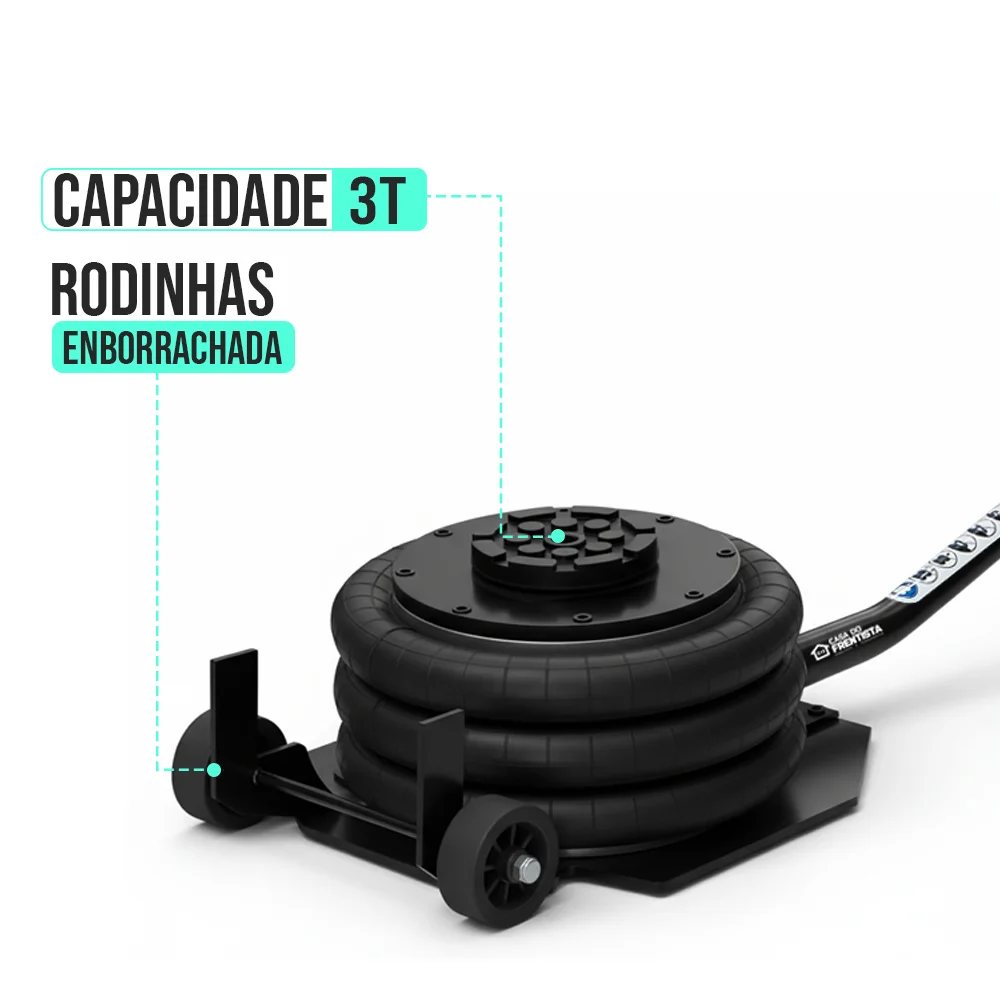 Macaco Pneumático 3 Toneladas Tipo Bolsa Rotta 376