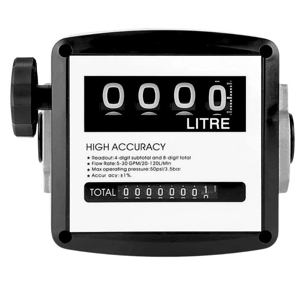 Medidor Mecânico 4 Dígitos 1 P/ Óleo Lubrificante - 120Lpm