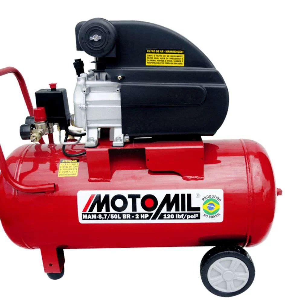 Motocompressor de Ar 8 Pes 50 Litros 220V Mam-87/50Br Motomil