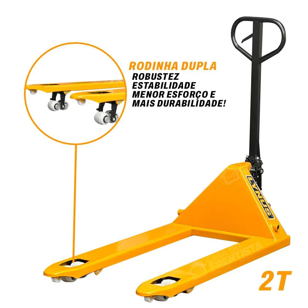 Paleteira Hidraulica 2T Roda Dupla 520 X 1070 MM Pm520