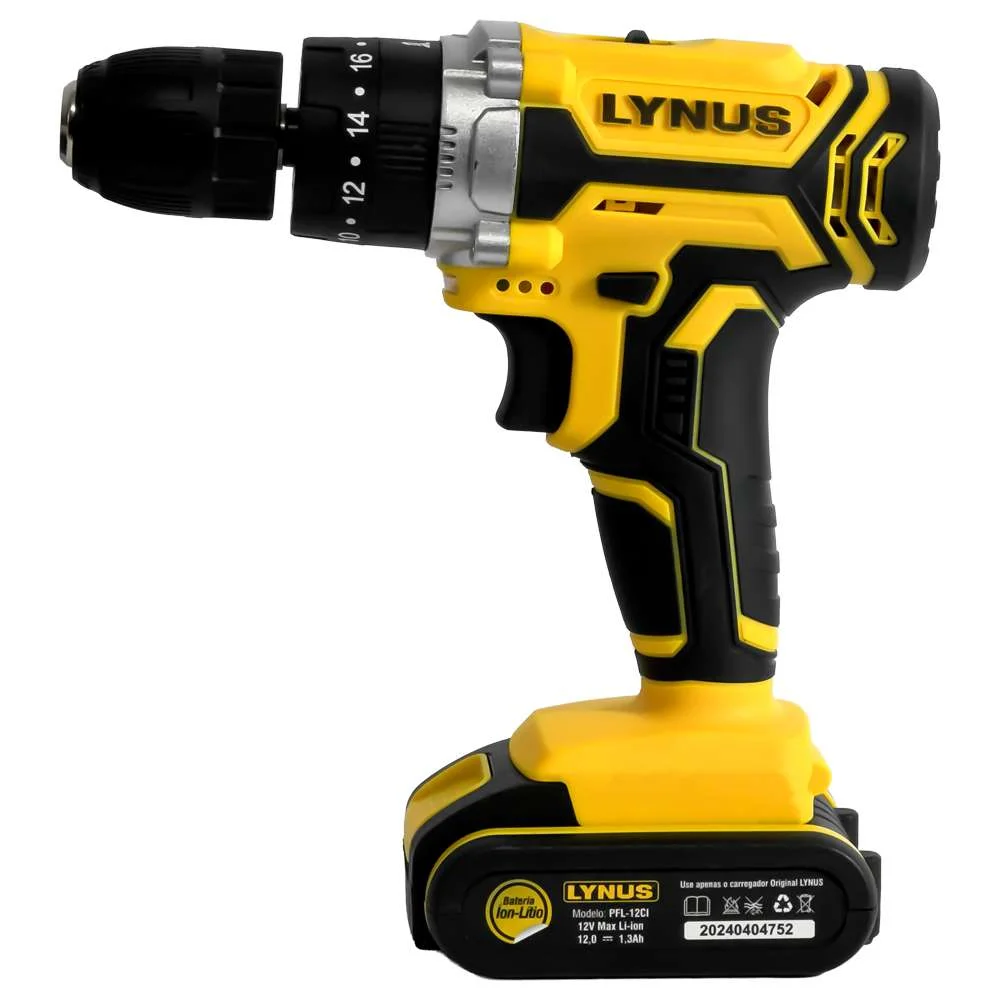 Parafusadeira e Furadeira a Bateria 12V Pfl-12Ci Lynus