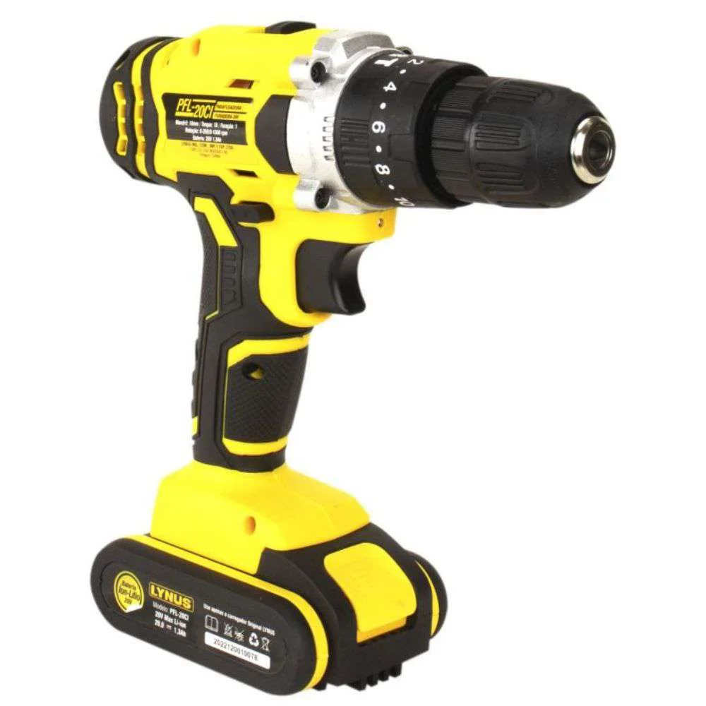 Parafusadeira e Furadeira a Bateria com Impacto 20V Pçfl-20Ci Lynus