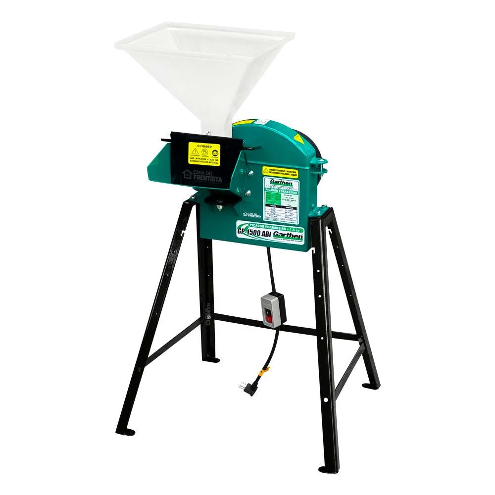 Picador Forrageiro Triturador com Motor Monofásico 1,5Cv 220V
