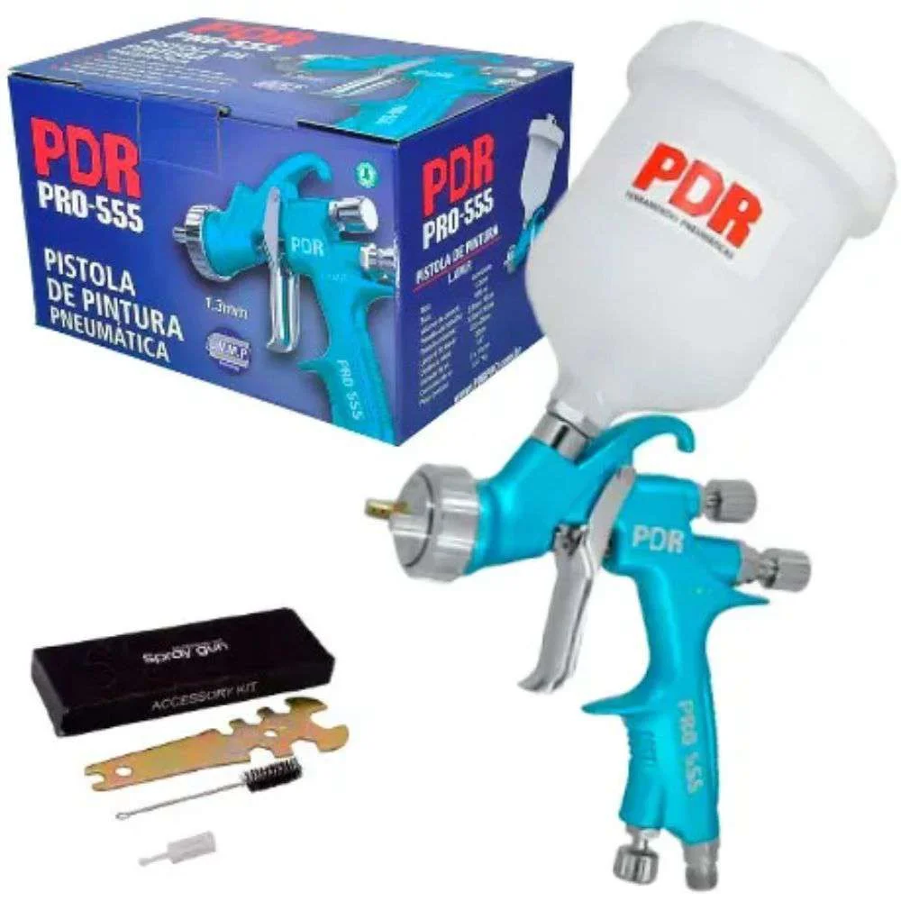 Pistola de Pintura Tipo Gravidade Lvlp Bico 1,3Mm Copo 600Ml