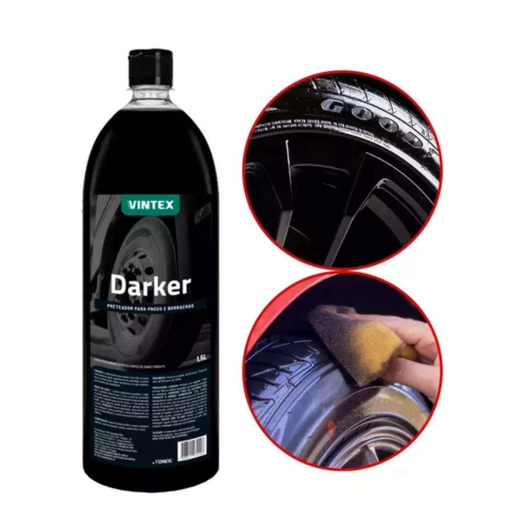 Pneu Pretinho e Protetor de Borracha Darker 1,5L Vintex