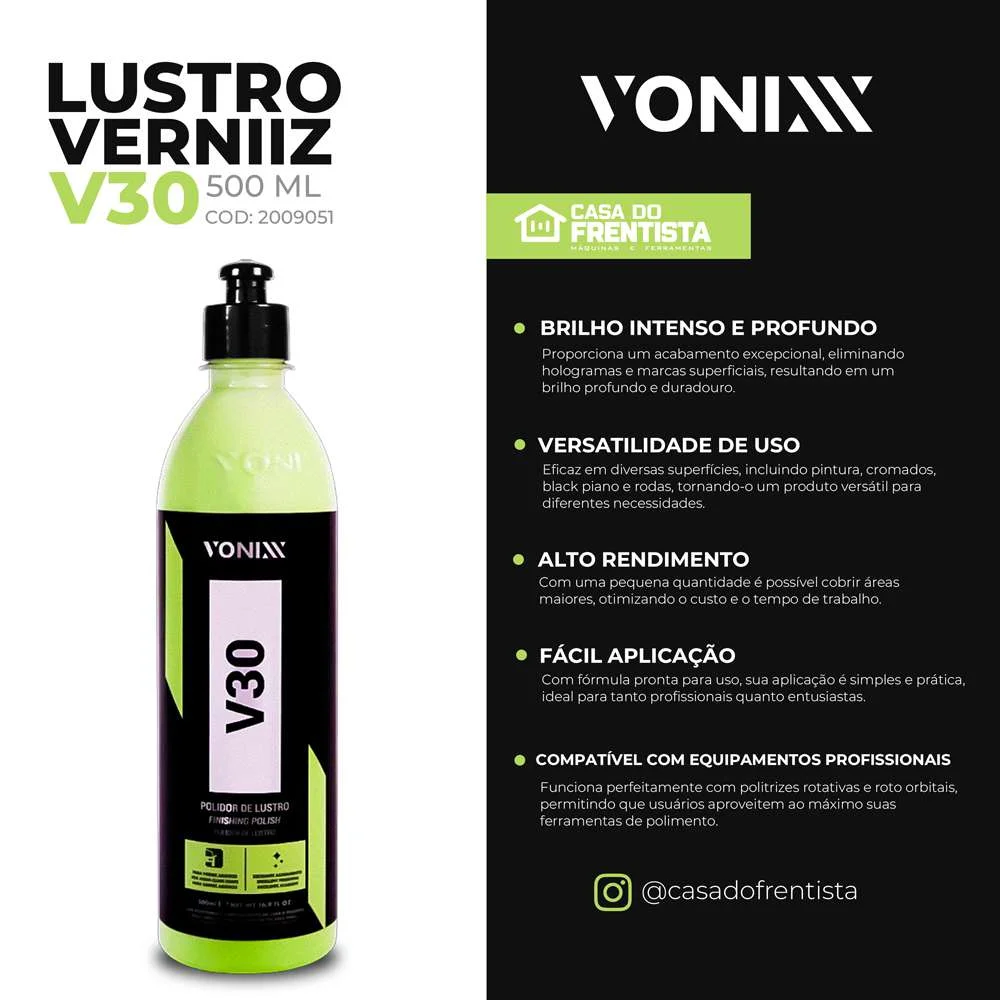 Polidor de Lustro V30 500Ml Vonixx