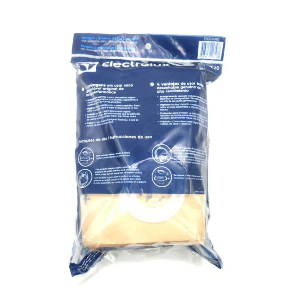 Saco Descartável Aspirador Electrolux A20 Gt3000 Gt30N Cse20