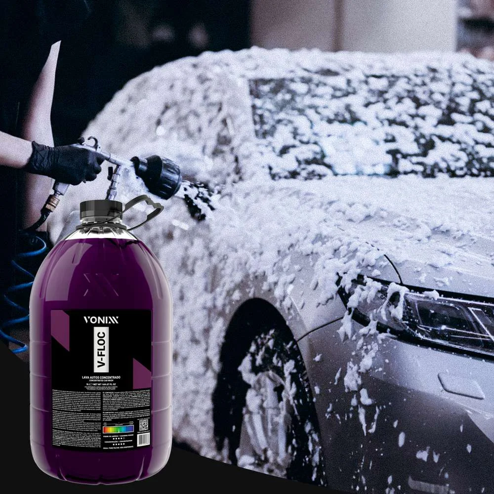 Shampoo Automotivo Neutro Concentrado V-Floc 5 Litros Vonixx