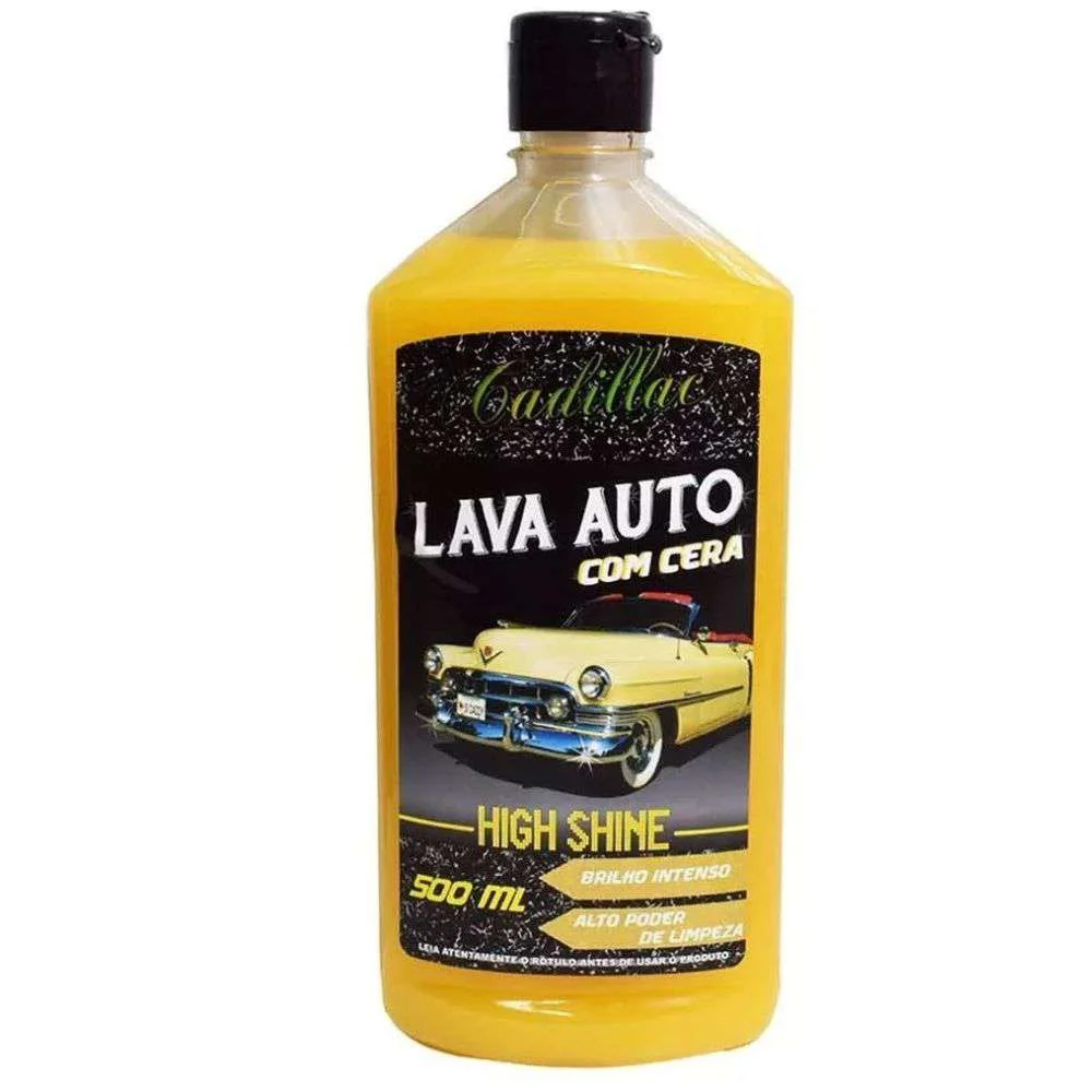 Shampoo com Cera Cadillac Lava Auto High Shine 500Ml