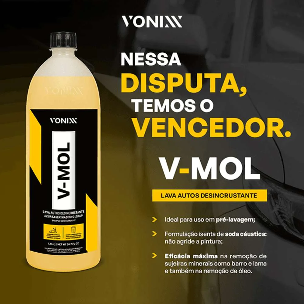 Shampoo Desengraxante Lavagem Automotiva V-Mol 500Ml - Vonixx