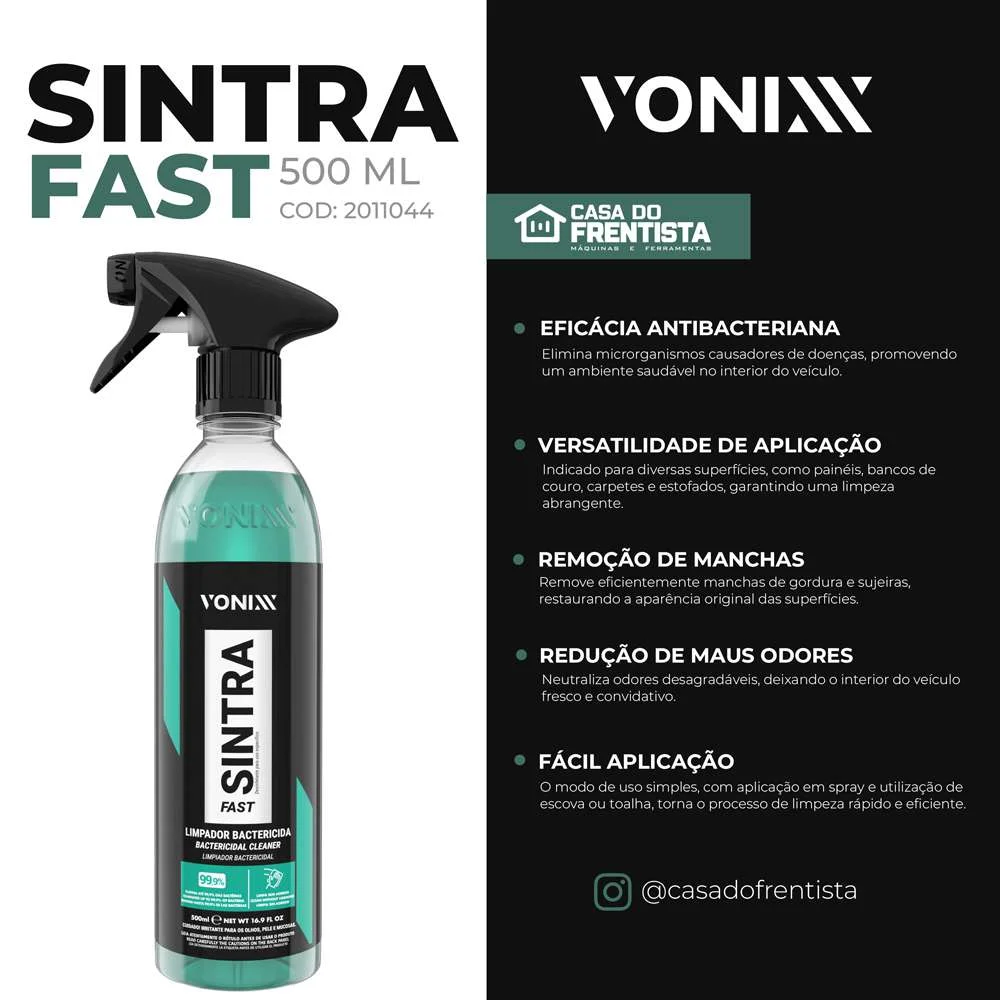 Sintra Fast Limpador Multiuso Bactericida 500Ml Vonixx