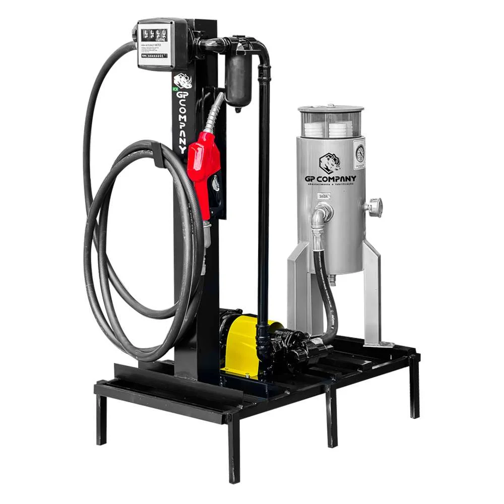 Skid Bomba de Abastecimento Industrial 60L/Min Trifásico com Filtro Foguetinho para Diesel Gp Company