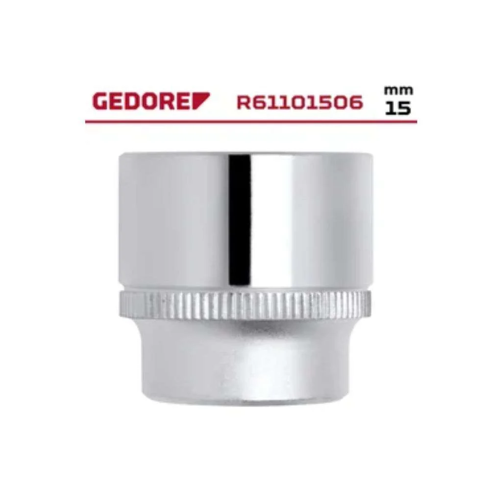 Soquete 1/2" Estriado 15Mm R61101506