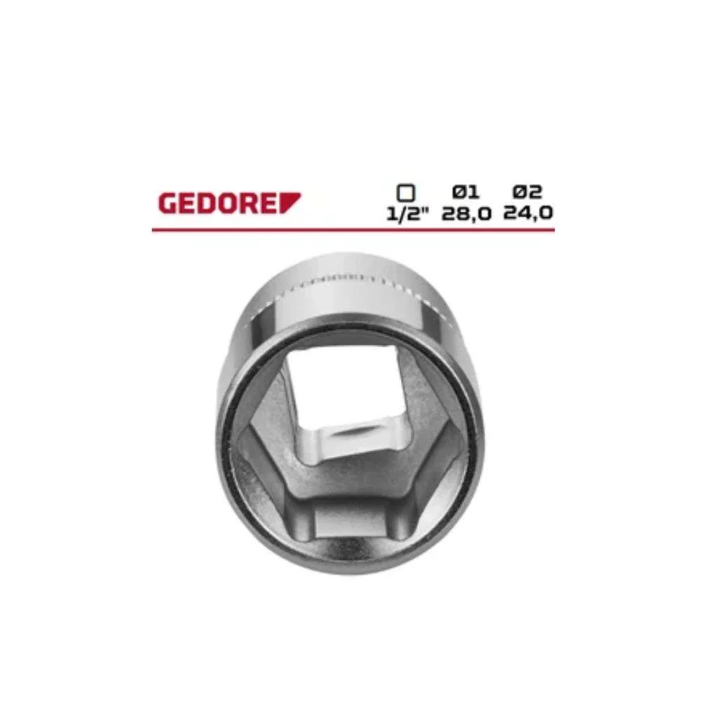 Soquete 1/2 X 20 MM Sextavado 3300269 Gedore Red