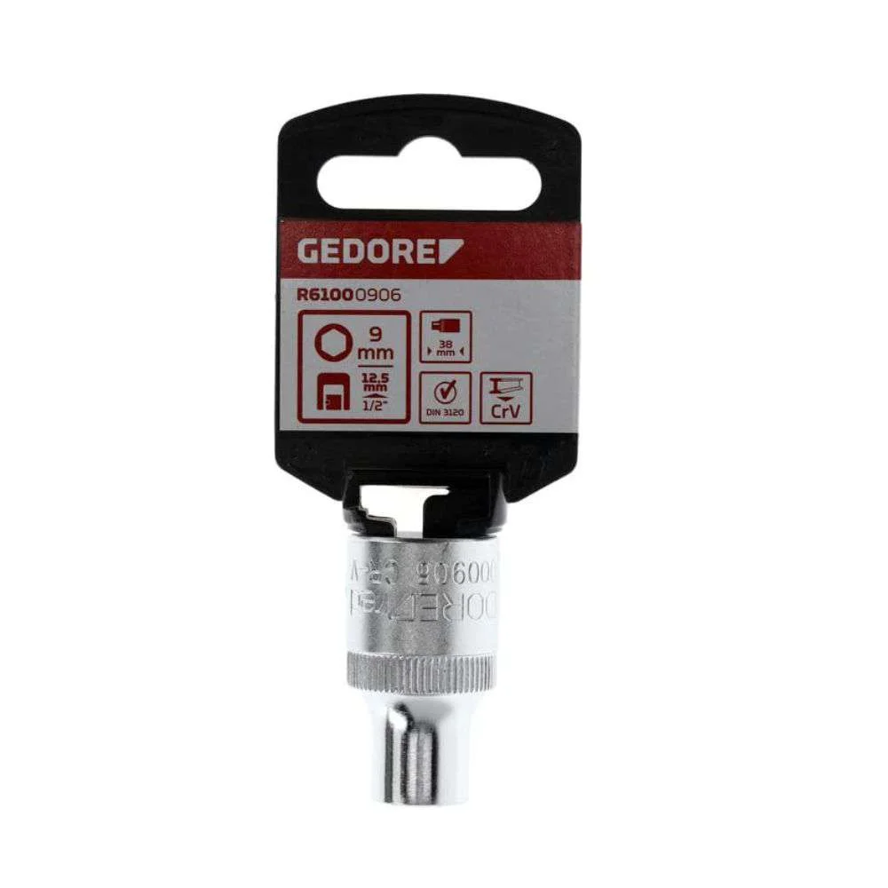 Soquete Sextavado 1/2 X 9 MM R61000906 Gedore Red