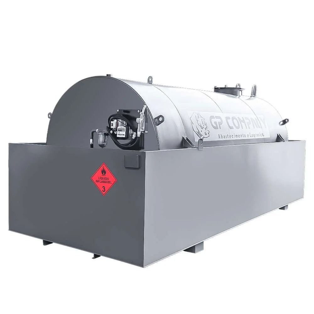 Tanque de Combustível Aéreo com Bomba e Bacia de Contenção