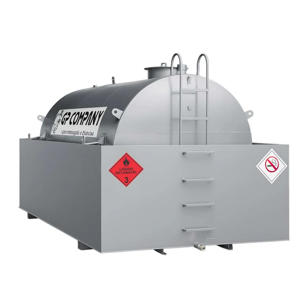 Tanque de Combustível Aéreo com Bomba e Bacia de Contenção