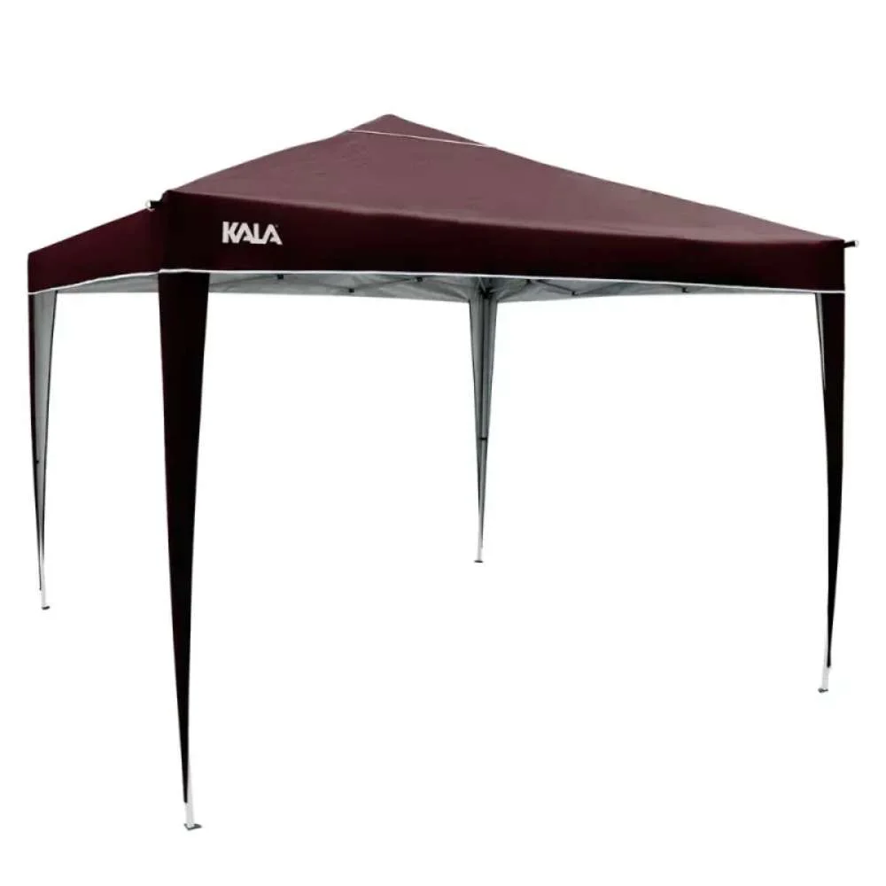 Tenda Gazebo Dobrável em Poliéster Marrom 300X300Cm Kala