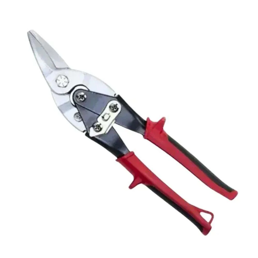 Tesoura Tipo Aviação Corte Direito 250Mm Profissional em Aço Carbono