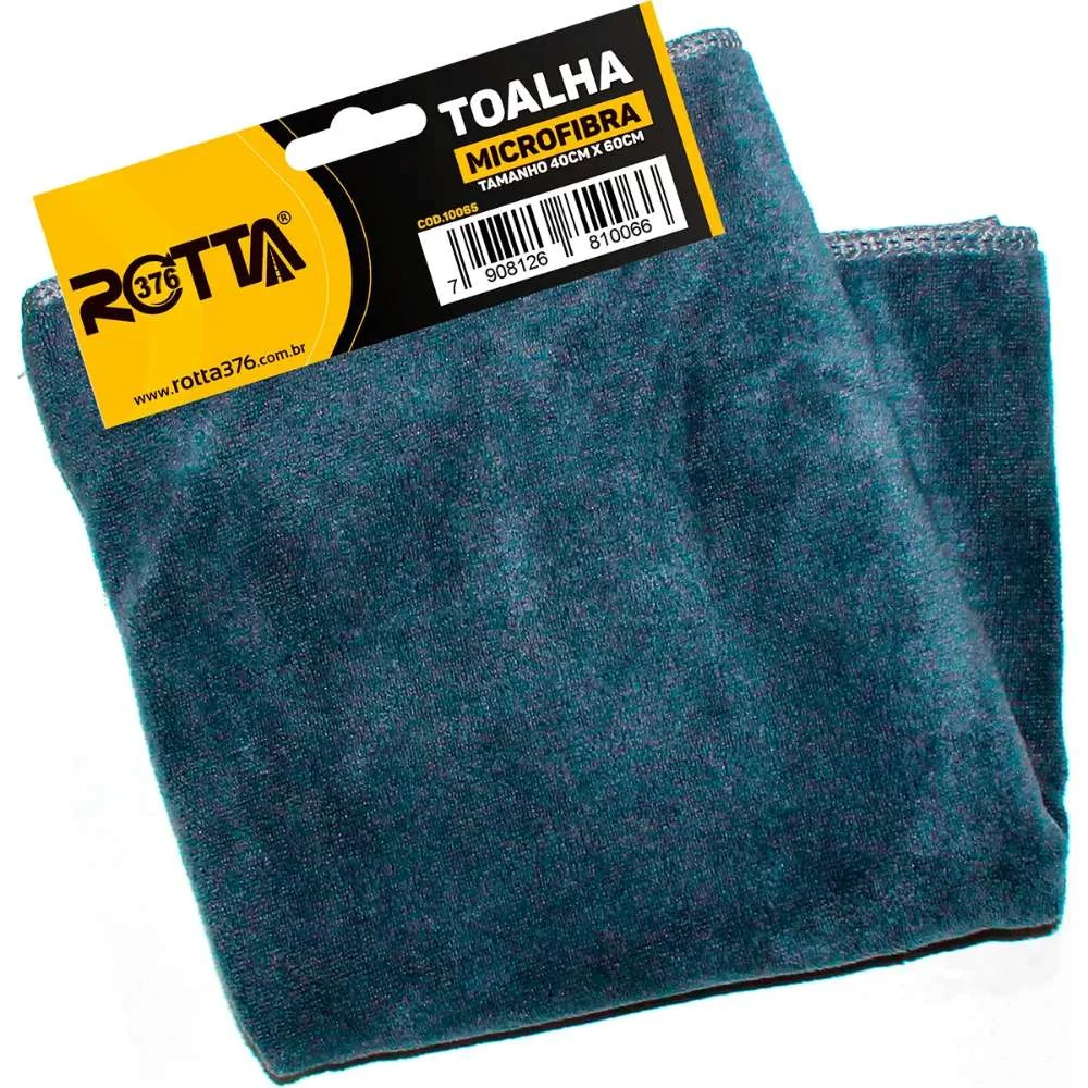 Toalha de Microfibra Azul 60X40Cm para Polimento 350Gsm Rotta