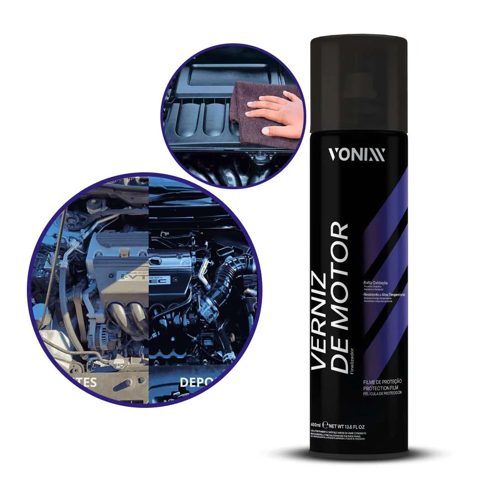 Verniz de Motor Finalizador Spray Aerossol 400Ml - Vonixx