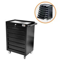 Carrinho de Ferramentas 6 Gavetas Fechado Preto Ork-041P