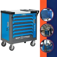 Carrinho de Ferramentas em Aço com 7 Gavetas Azul - Sigmatools