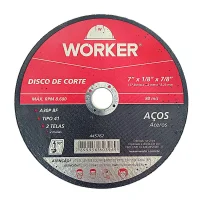 Disco Corte de Aço 2 Telas 7" X 1/8" X 7/8"