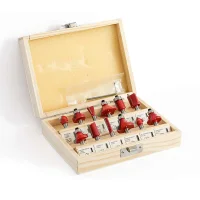 Jogo de Fresas para Tupia 1/4" Kit Completo com 12 Peças